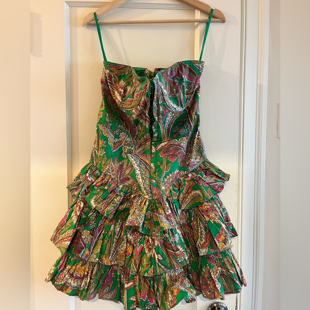Anthropologie Ruffle Corset Mini Dress by Love the Label